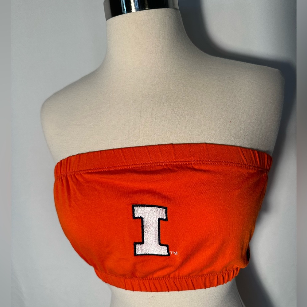 University of Illinois Hype & Vice Bandeau, Crop, Tube Top Gameday. Size S / M